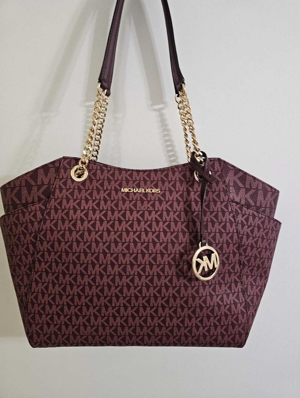 Michael Kors Jet Set Shoulder Tote with Monogram Jacquard